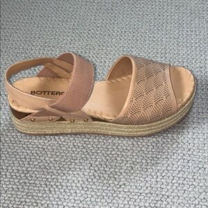 Bottero Espadrille Wedge Sandals from Nordstrom, Size 7, Bisque Beige, 2” heel